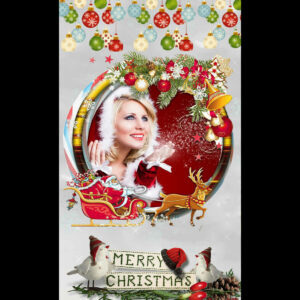 Merry Christmas Photo Frames : You can create cool Christmas greetings with your own photo in one click